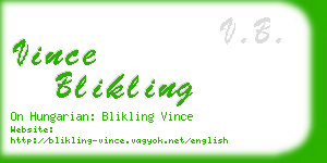 vince blikling business card